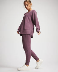 Ultrasoft Fleece V-Neck Sweatshirt - PURPLE FLINT | Soma on sale