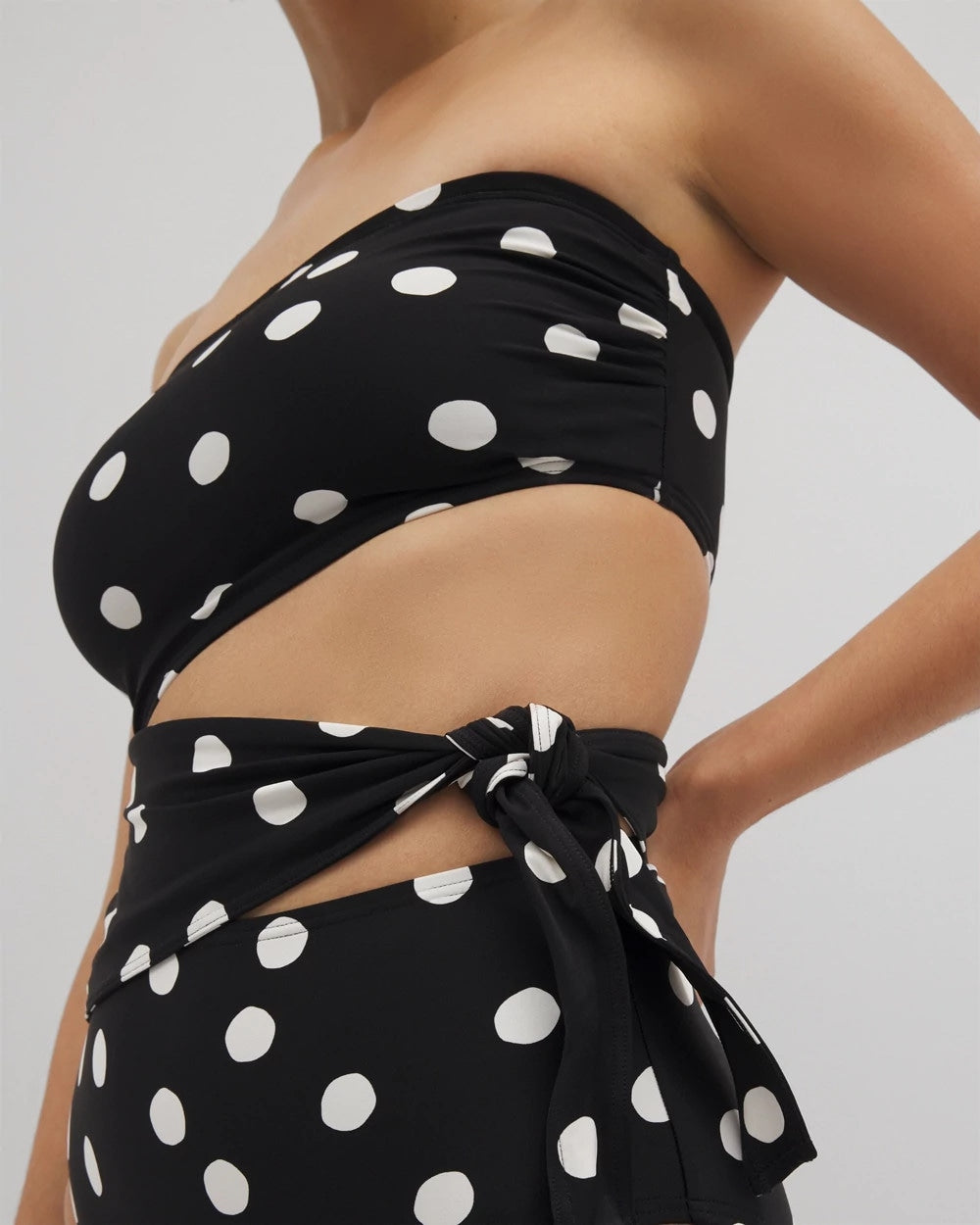 Bandeau Cutout One-Piece Suit - MOVEMENT DOT MINI B | Soma Online