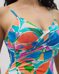 Beyond Control Captiva Island Draped V One-Piece - TEAL | Soma Online