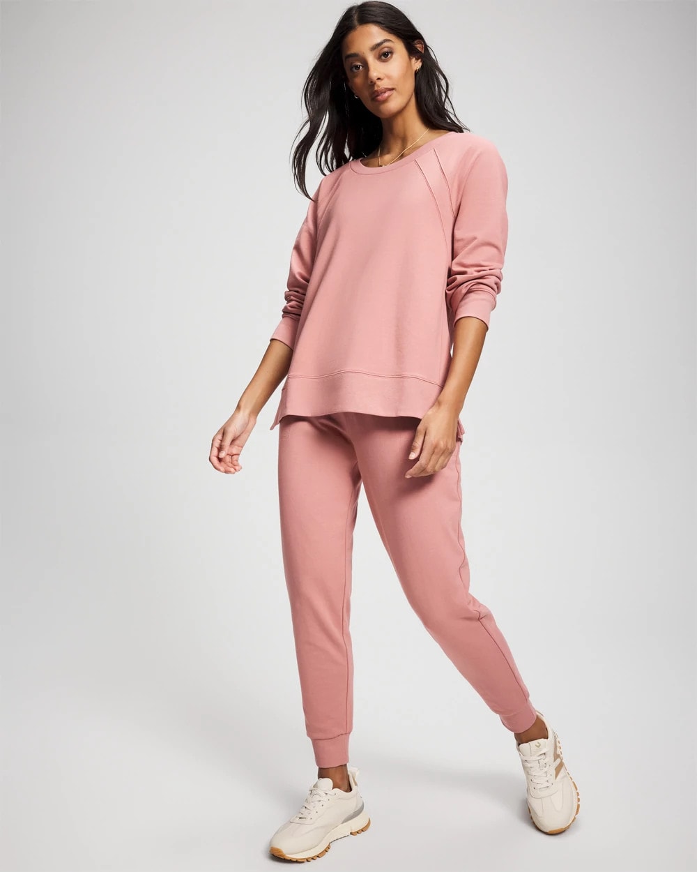 Essential Terry Crewneck Sweatshirt - CINDER ROSE | Soma near me
