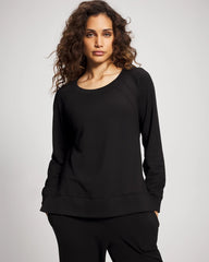 Essential Terry Crewneck Sweatshirt - BLACK | Soma for sale