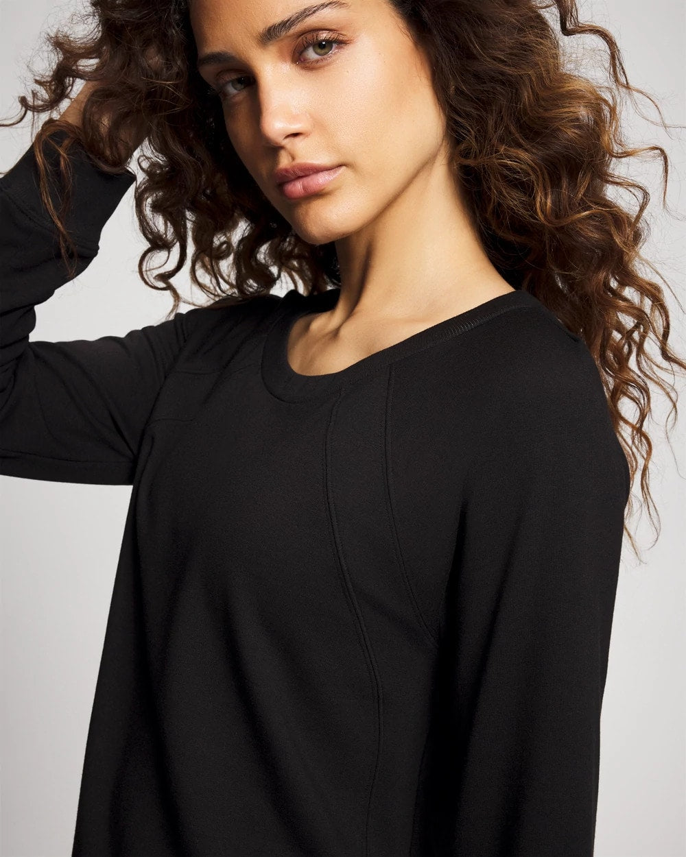 Essential Terry Crewneck Sweatshirt - BLACK | Soma for sale