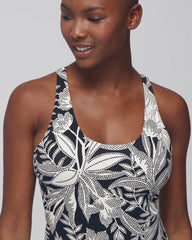 24/7 Racerback Bra Tank - PATTERNED PALMS BLACK | Soma for sale