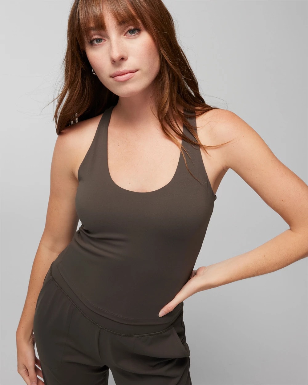 24/7 Racerback Bra Tank - DARK GRAY OLIVE | Soma sale