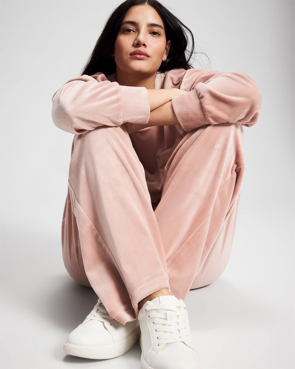 Velour Straight Leg Pants - ADOBE ROSE | Soma outlet