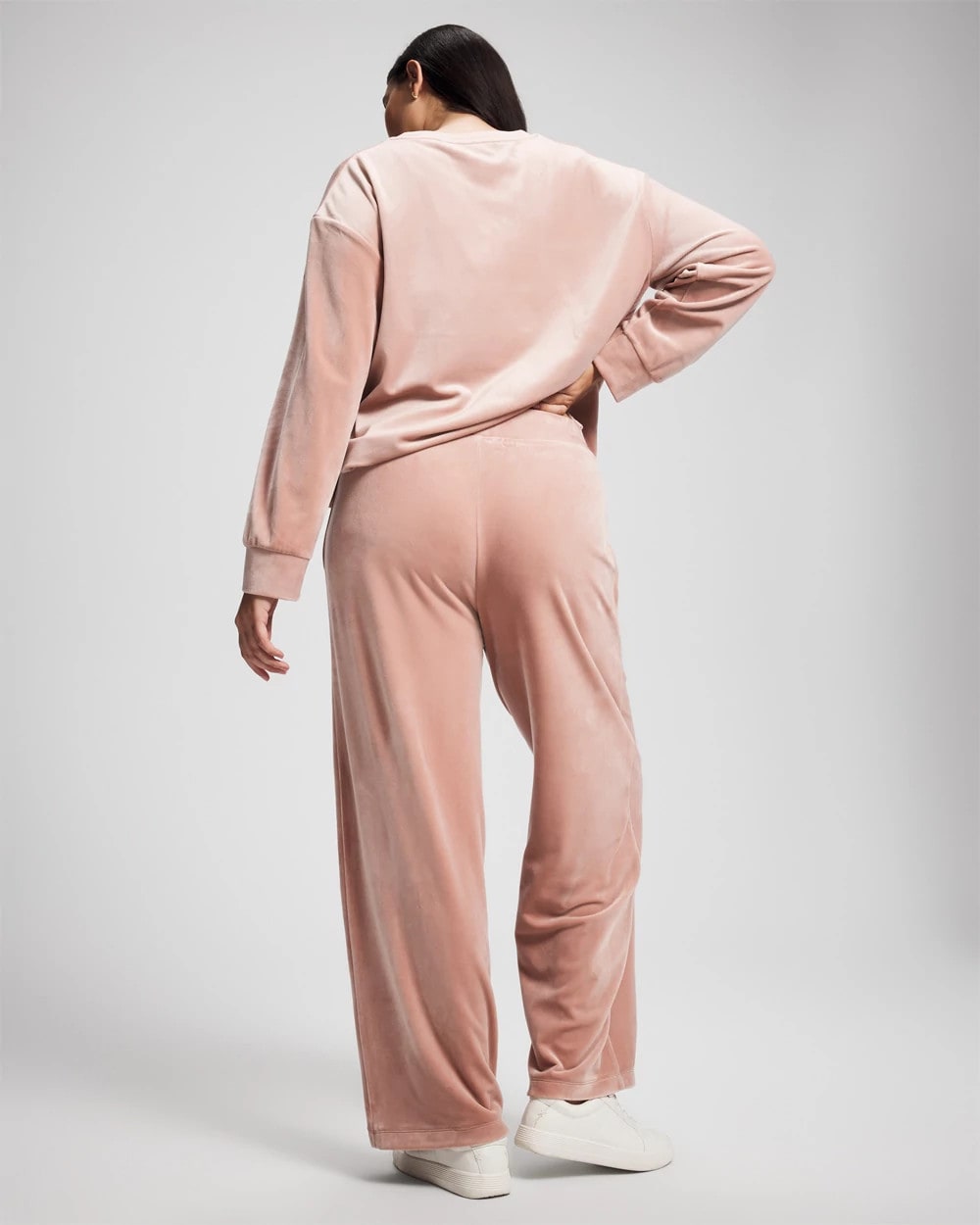 Velour Straight Leg Pants - ADOBE ROSE | Soma outlet