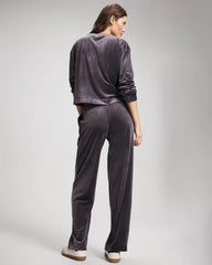 Velour Straight Leg Pants - GRAY INK | Soma near me