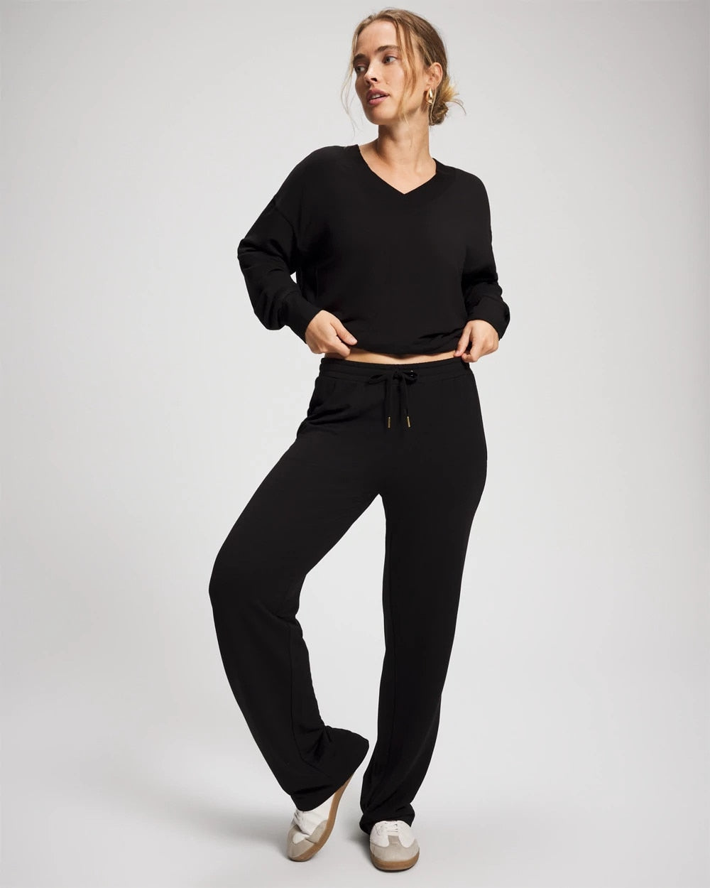 Ultrasoft Fleece Straight Leg Pant - BLACK | Soma Online