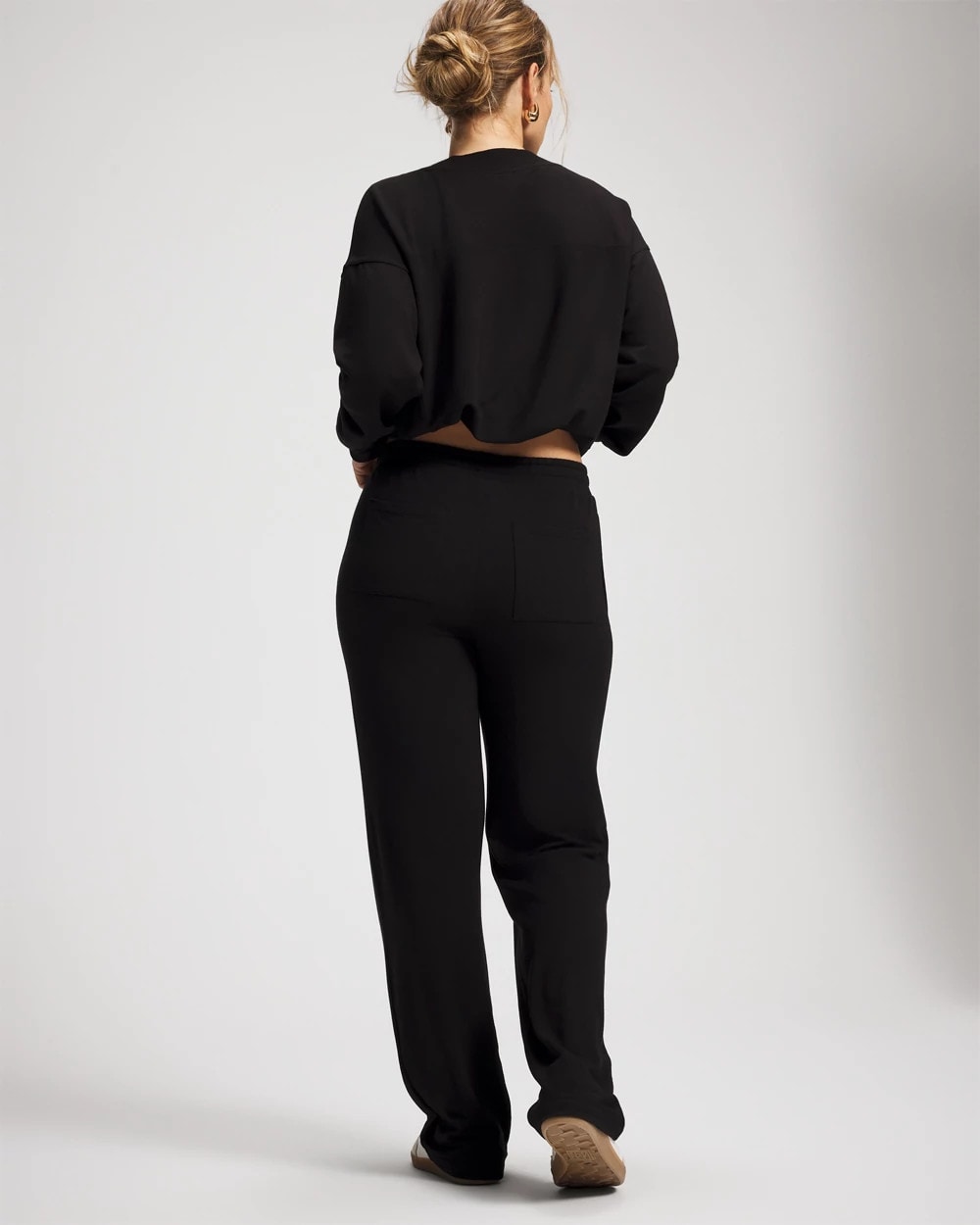 Ultrasoft Fleece Straight Leg Pant - BLACK | Soma Online