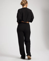 Ultrasoft Fleece Straight Leg Pant - BLACK | Soma Online