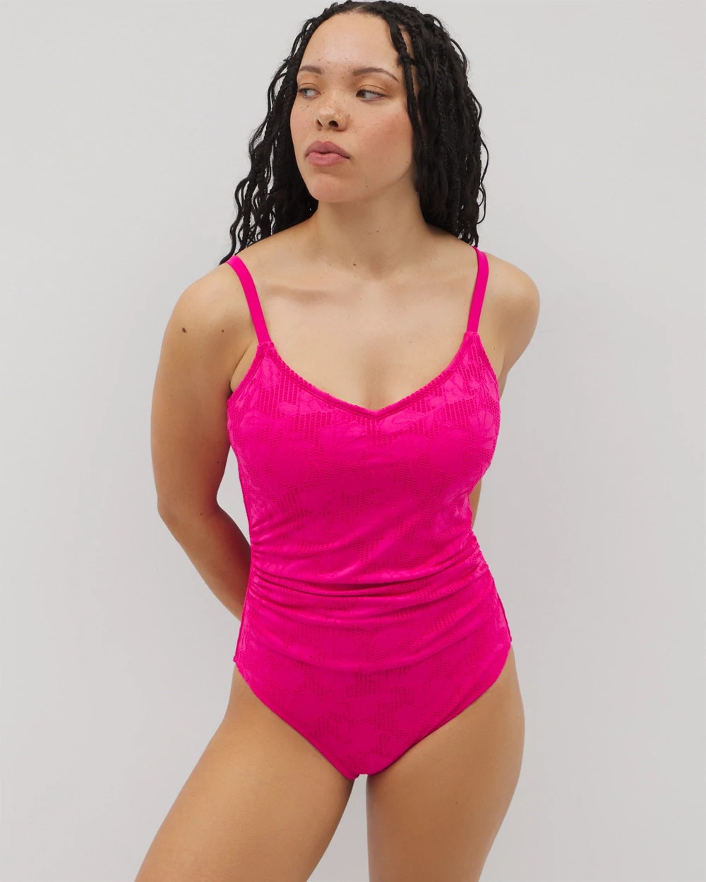 Beyond Control Textured Solids One-Piece - DRAGON FRUIT | Soma for sale