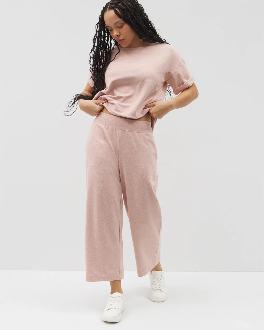Wide Leg Crop Pant - HEATHER CLAY | Soma outlet