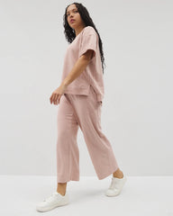Wide Leg Crop Pant - HEATHER CLAY | Soma outlet