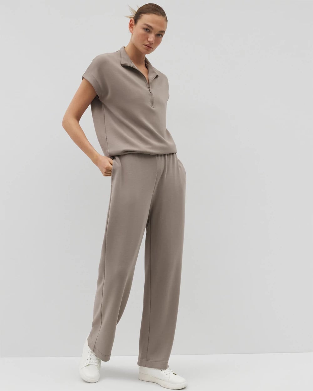 Wide Leg Pant - SMOKED TRUFFLE | Soma discount