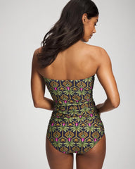 Bandeau Tankini Top - PALMY PATTERNS NAVY | Soma outlet