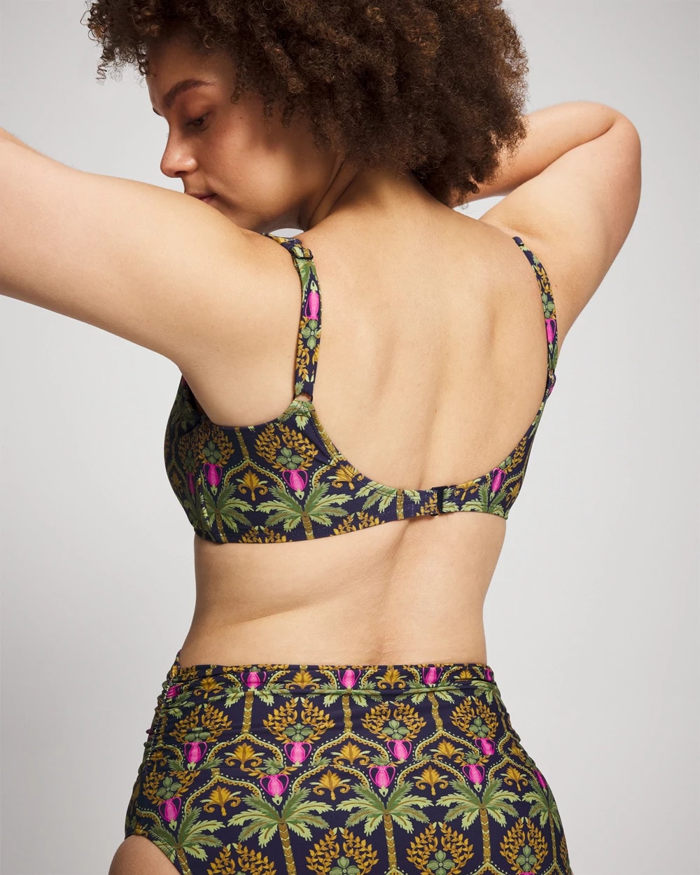 Tie Front Bikini Top - PALMY PATTERNS NAVY | Soma near me