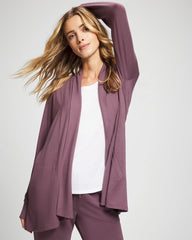 Ultrasoft Fleece Cardigan - PURPLE FLINT | Soma discount