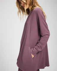 Ultrasoft Fleece Cardigan - PURPLE FLINT | Soma discount