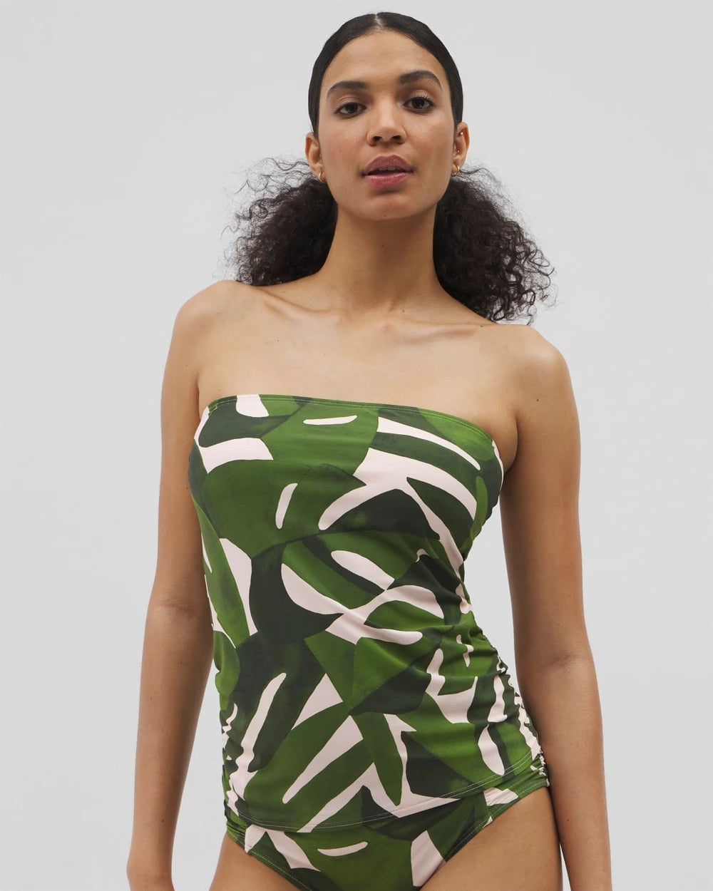Soma Swim Bandeau Tankini Top - TROPICAL BREEZE MID PALM | Soma Online