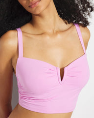 V-Wire Cropped Bikini Top - META MAUVE | Soma Online