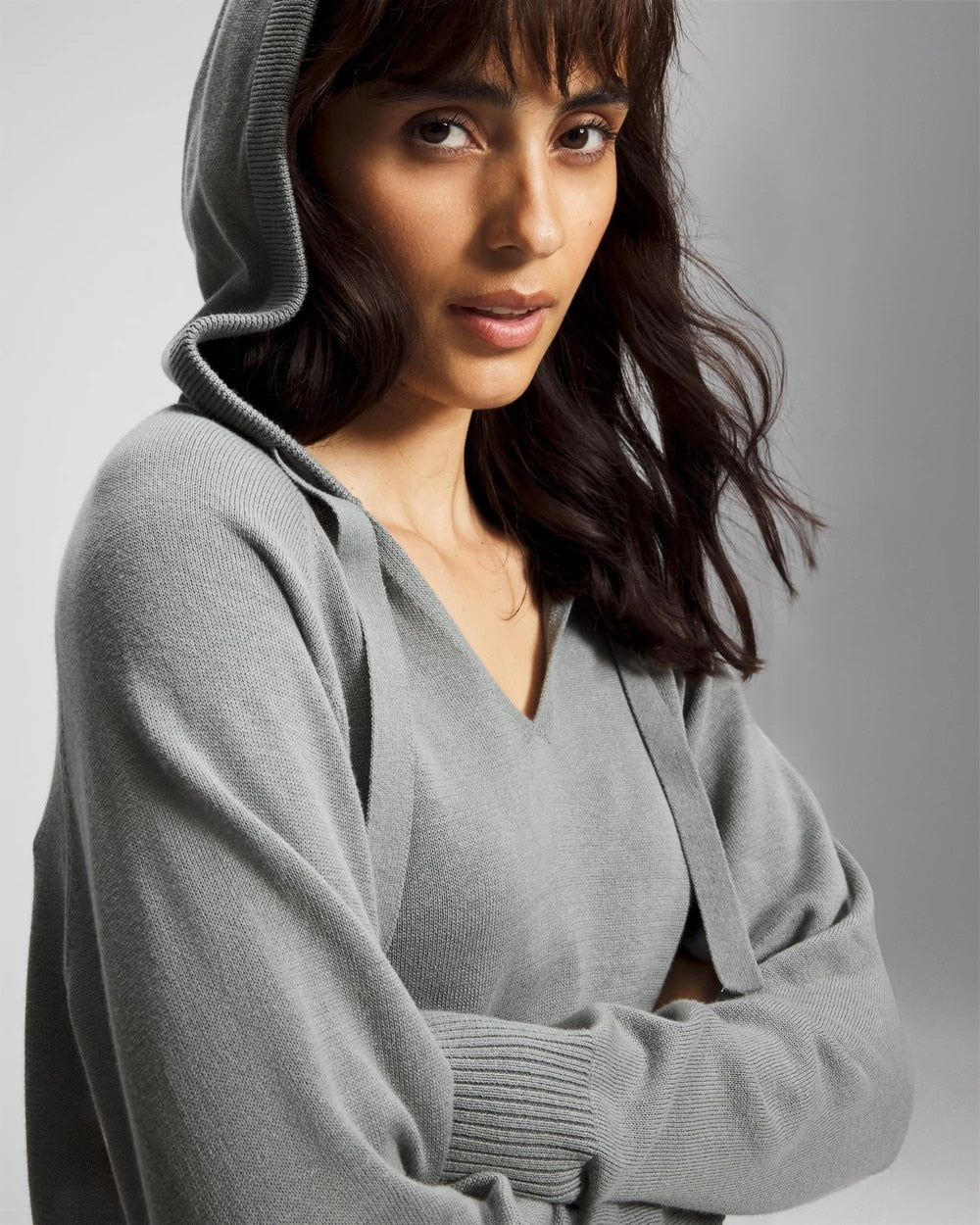 Cotton Sweater Hoodie - SEDONA SAGE | Soma outlet