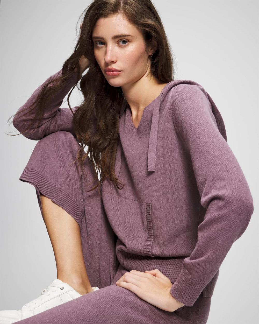 Cotton Sweater Hoodie - PURPLE FLINT | Soma near me