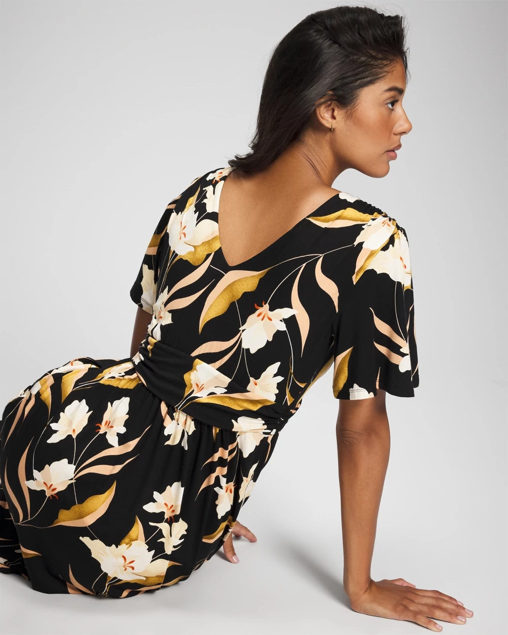 Pamilla Midi Bra Dress - MYSTIC BLOOMS DRAMA BLACK | Soma on sale