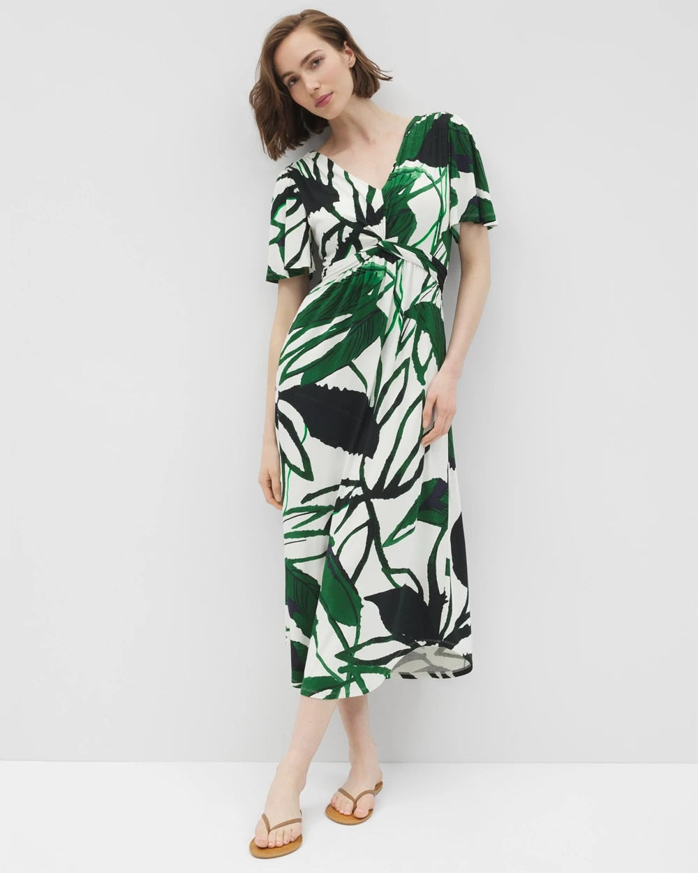 Pamilla Midi Bra Dress - INKY LEAVES GRAND COCONUT | Soma Online