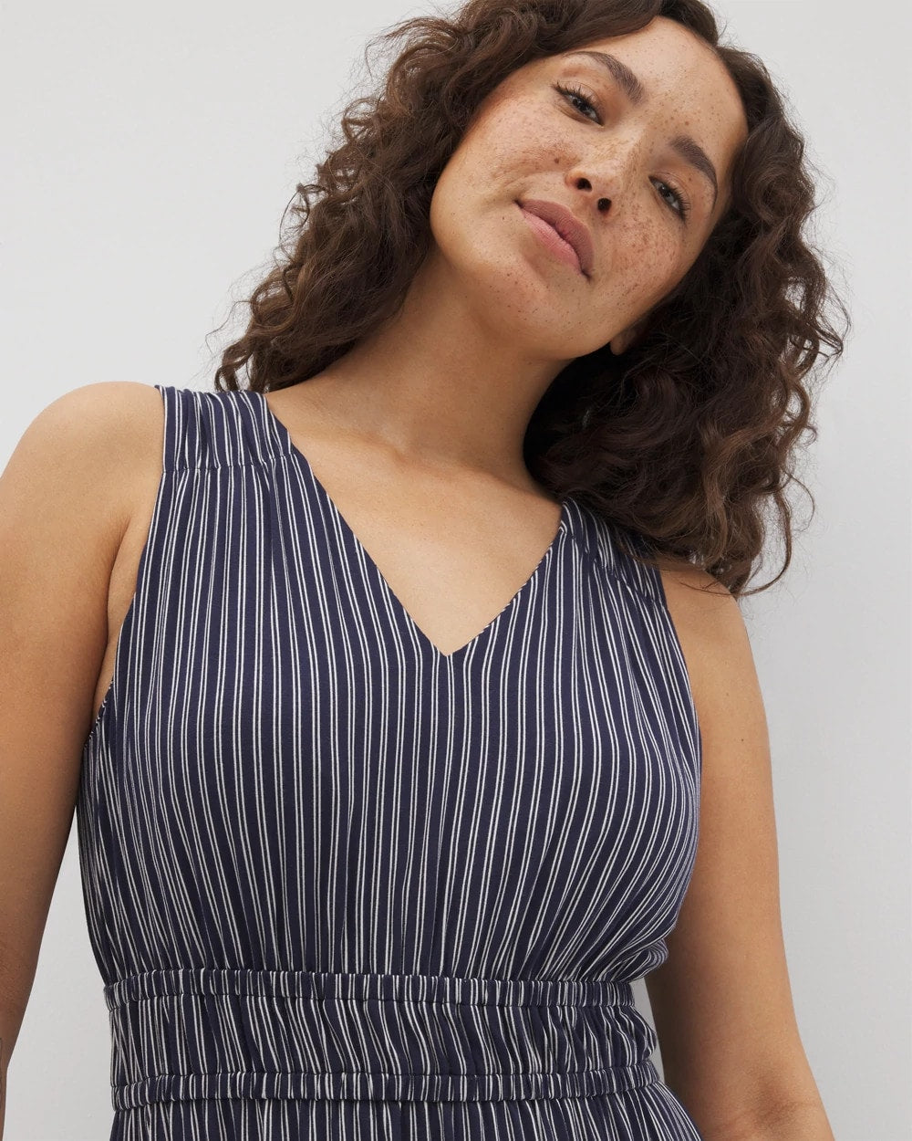 Riviera Surplice Maxi Bra Dress - DESTIN STRIPE NAVY | Soma on sale