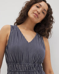 Riviera Surplice Maxi Bra Dress - DESTIN STRIPE NAVY | Soma on sale
