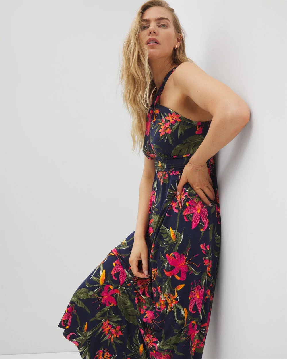 Bayside Halter Maxi Bra Dress - LE TIGRE TROPIC NAVY | Soma discount