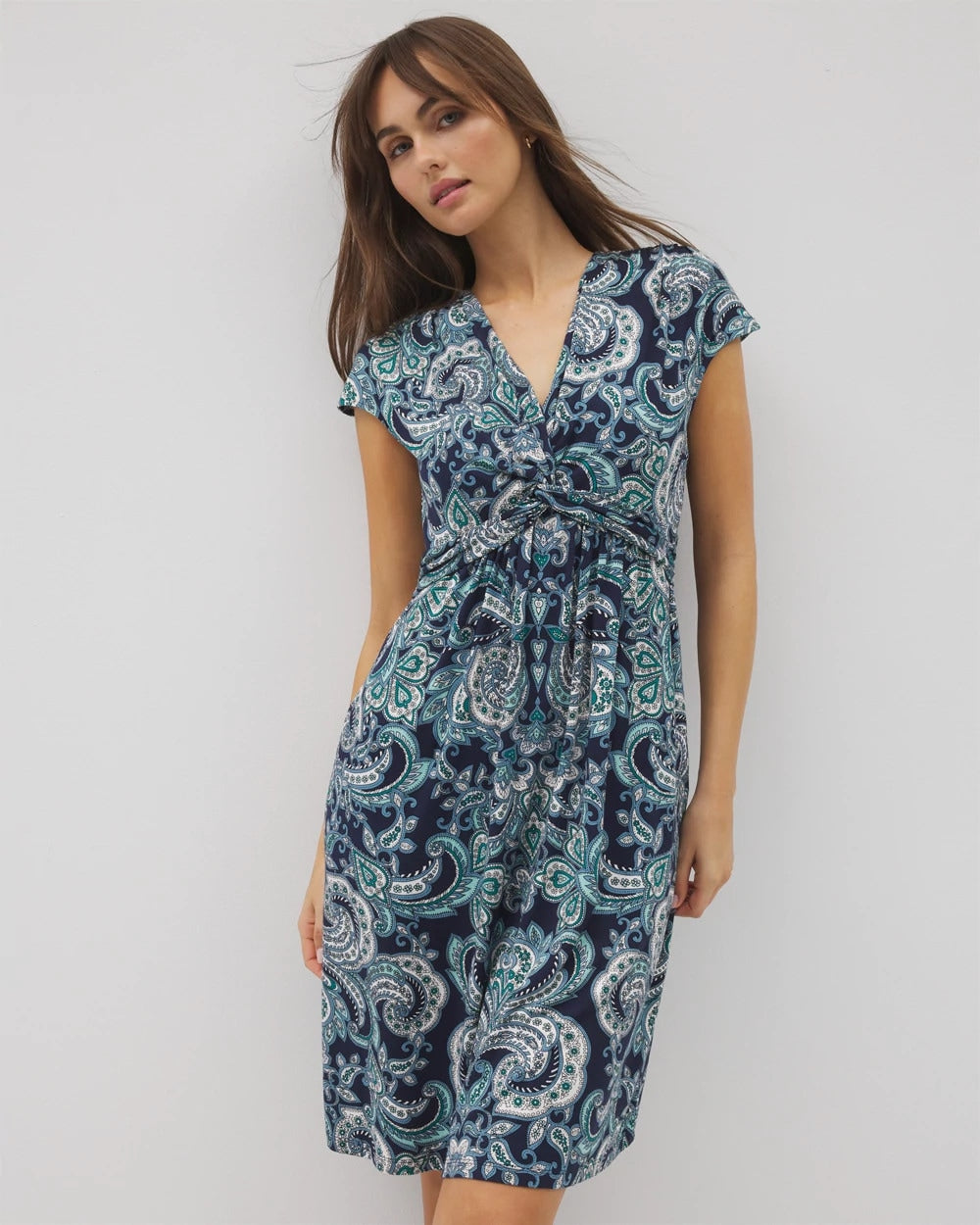 Twist Short Bra Dress - SHOW OFF PAISLEY NAVY | Soma Online