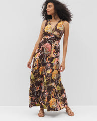 Goddess Tiered Maxi Dress - PARROT-DISO PLUME G FR | Soma near me