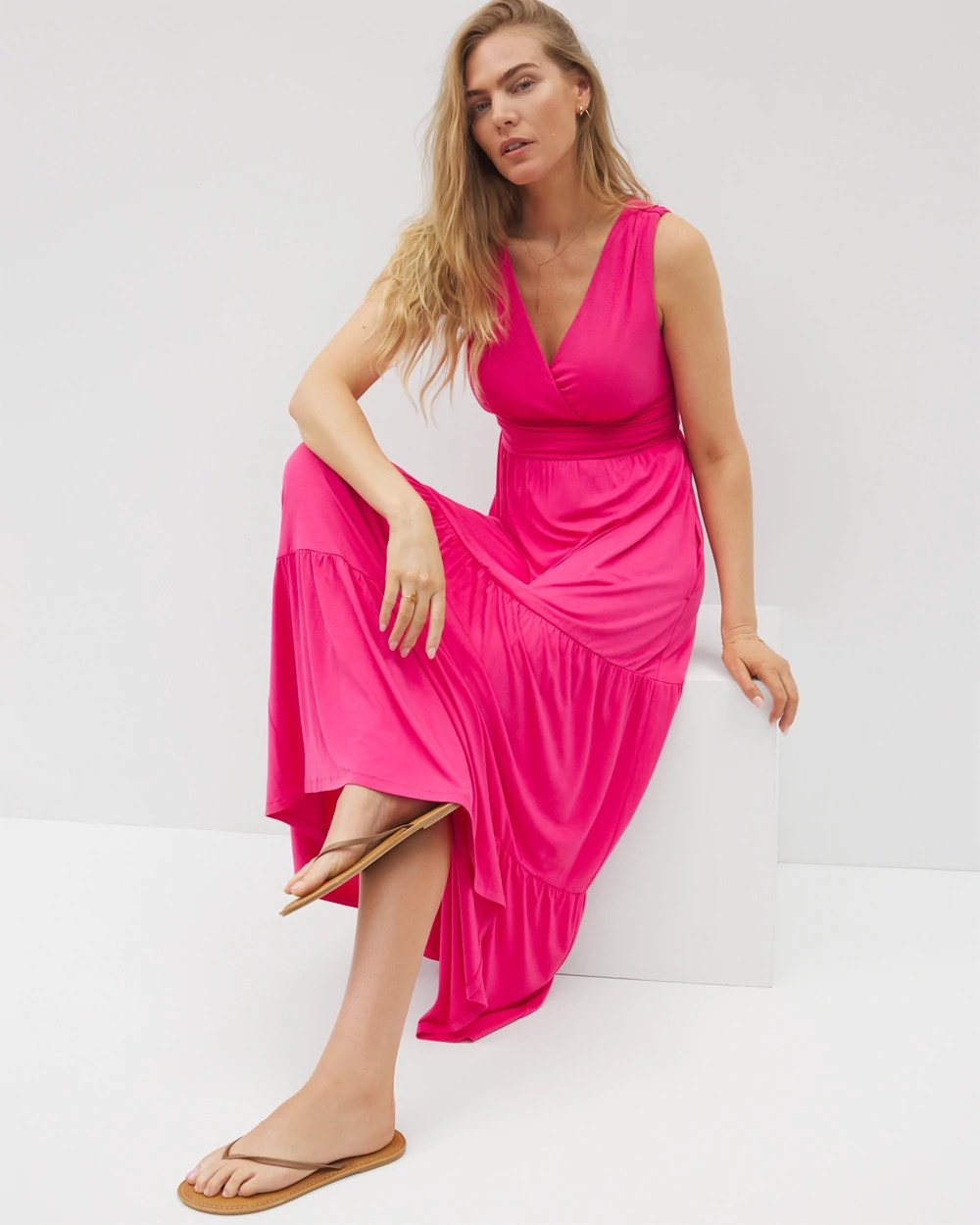 Goddess Tiered Maxi Dress - HYACINTH | Soma for sale