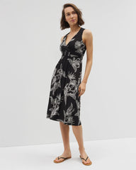 Cross Back Strap Bra Dress - PLUMERIA BLOOMS GRAND BLK | Soma sale