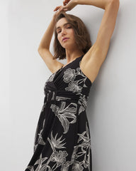 Cross Back Strap Bra Dress - PLUMERIA BLOOMS GRAND BLK | Soma sale