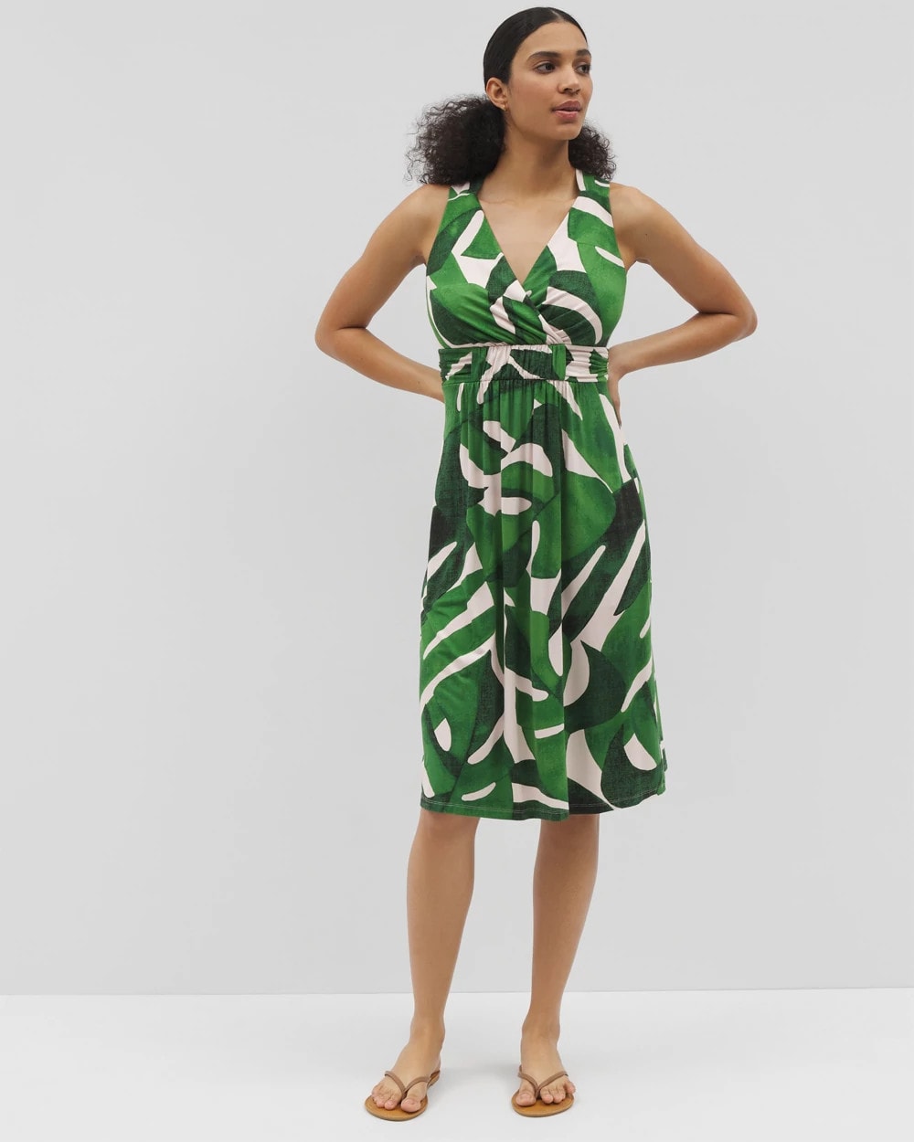 Cross Back Strap Bra Dress - TROPICAL BREEZE G PALM | Soma Online
