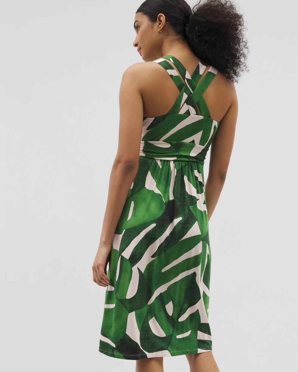 Cross Back Strap Bra Dress - TROPICAL BREEZE G PALM | Soma Online