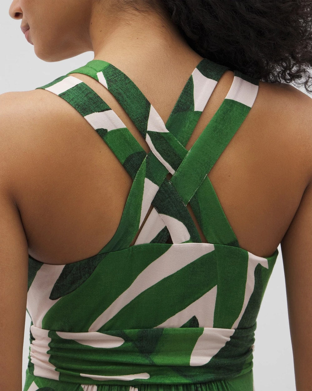 Cross Back Strap Bra Dress - TROPICAL BREEZE G PALM | Soma Online