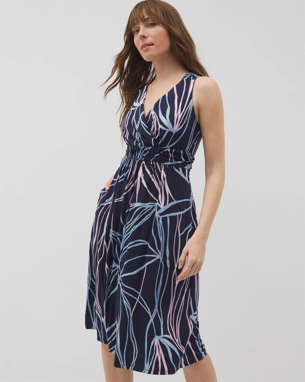 Cross Back Strap Bra Dress - SO RELEAFED GRAND NAVY | Soma outlet