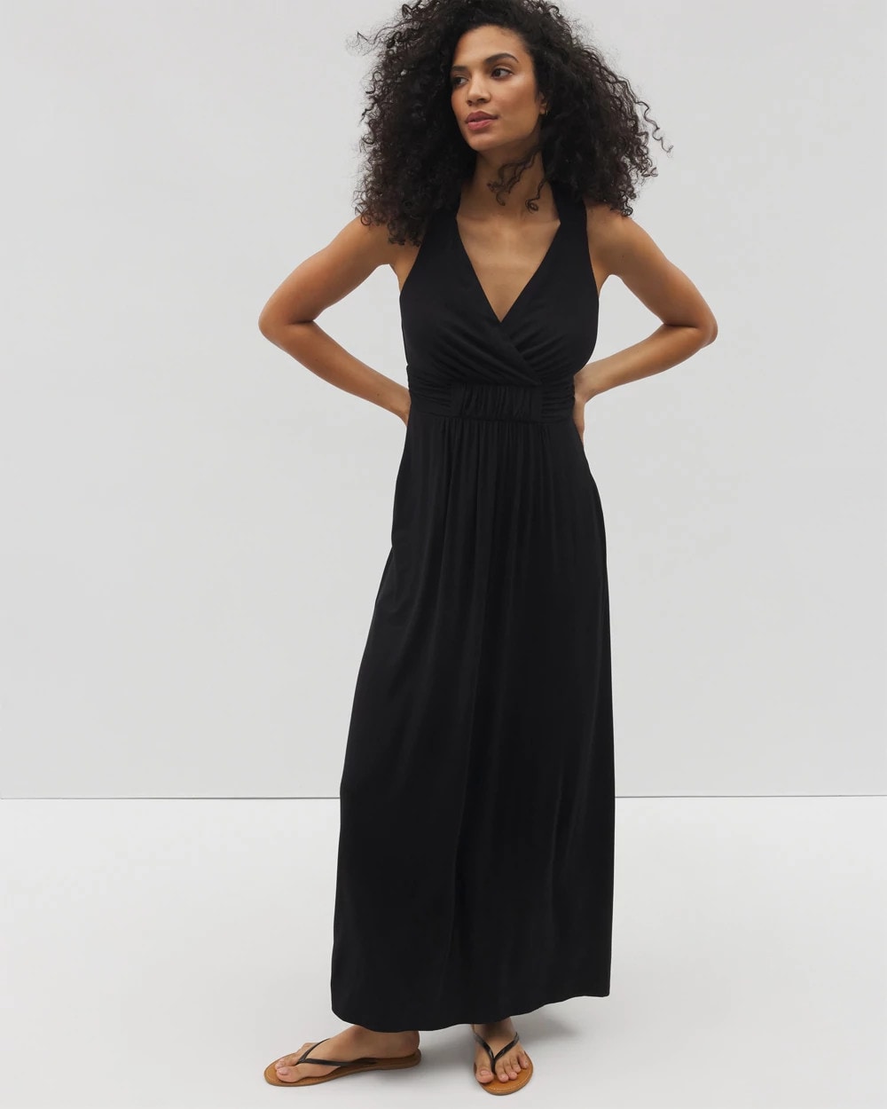 Isla Cross Back Maxi Bra Dress - BLACK | Soma on sale