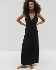 Isla Cross Back Maxi Bra Dress - BLACK | Soma on sale