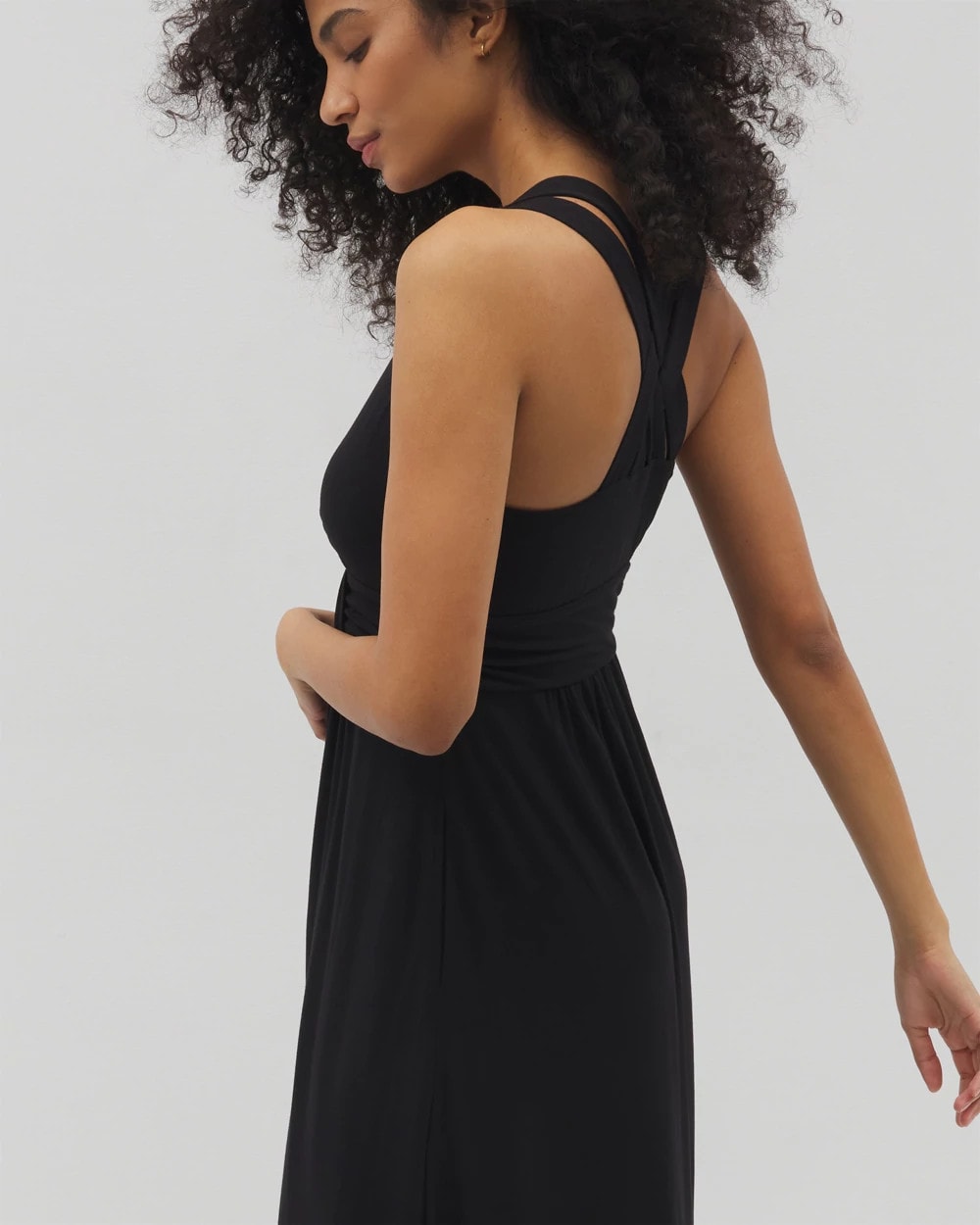 Isla Cross Back Maxi Bra Dress - BLACK | Soma on sale