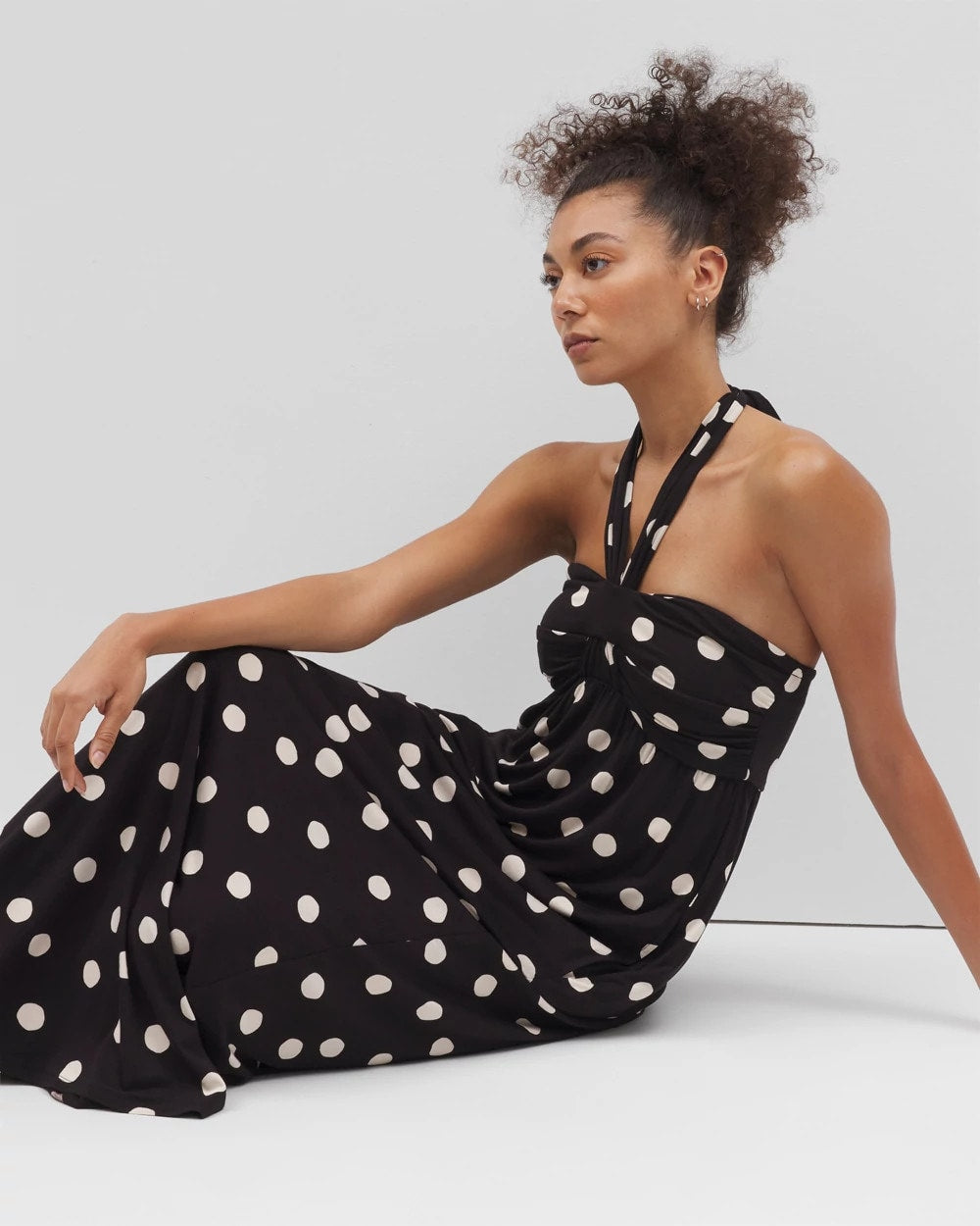 Retreat Maxi Bra Dress - MOVEMENT DOT BLACK | Soma Online