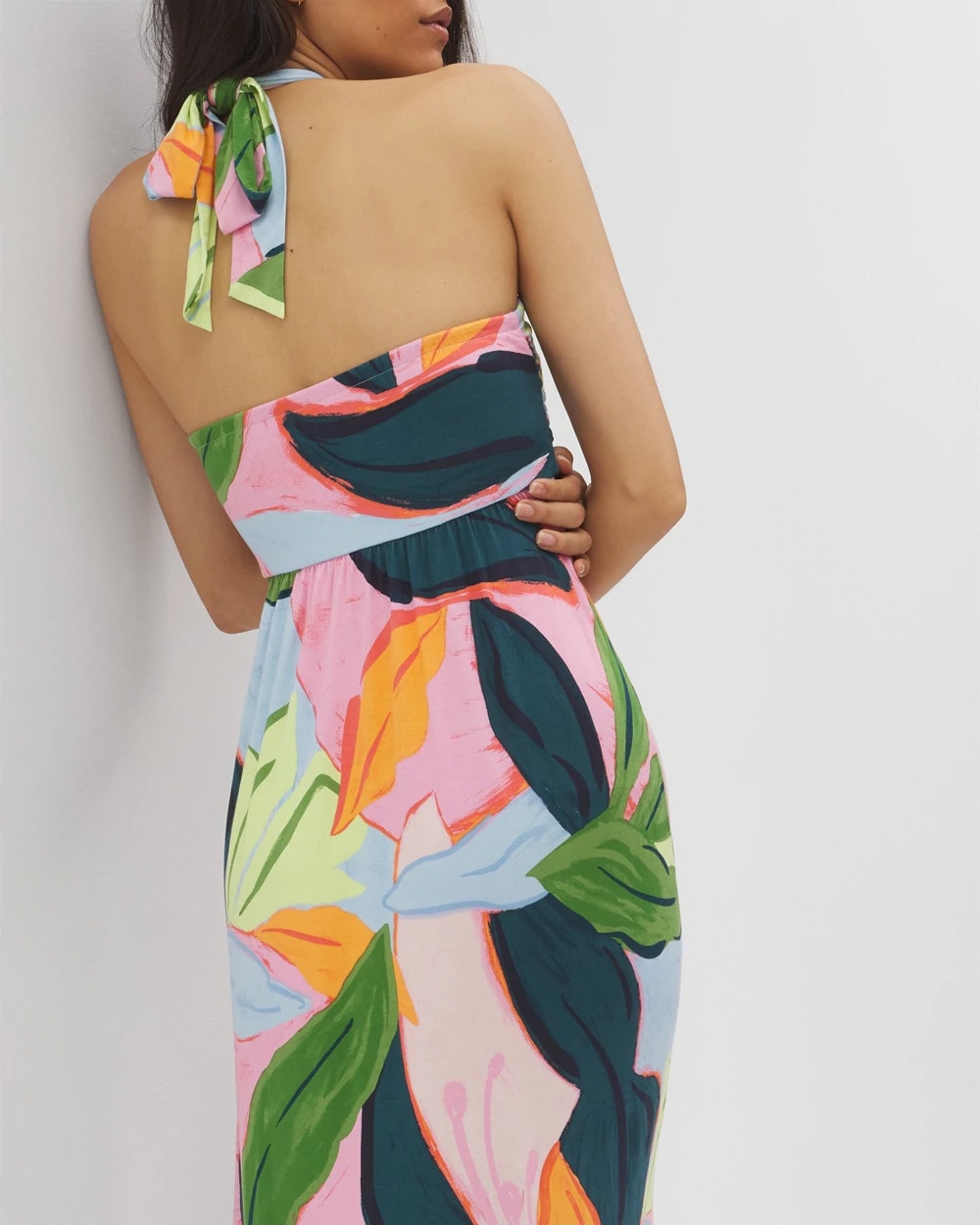Retreat Maxi Bra Dress - FLIRTY FLORA DARK SEA | Soma outlet