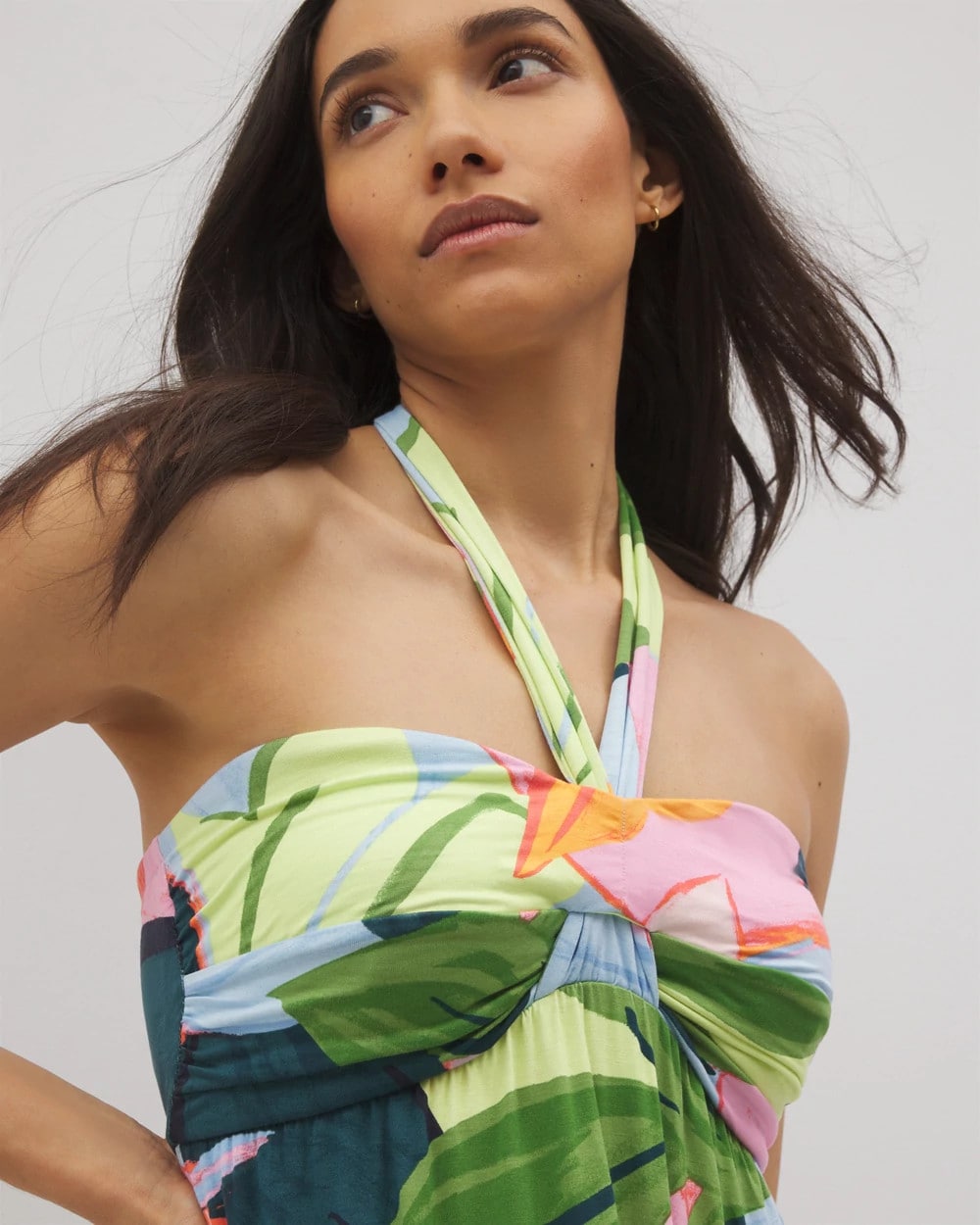 Retreat Maxi Bra Dress - FLIRTY FLORA DARK SEA | Soma outlet
