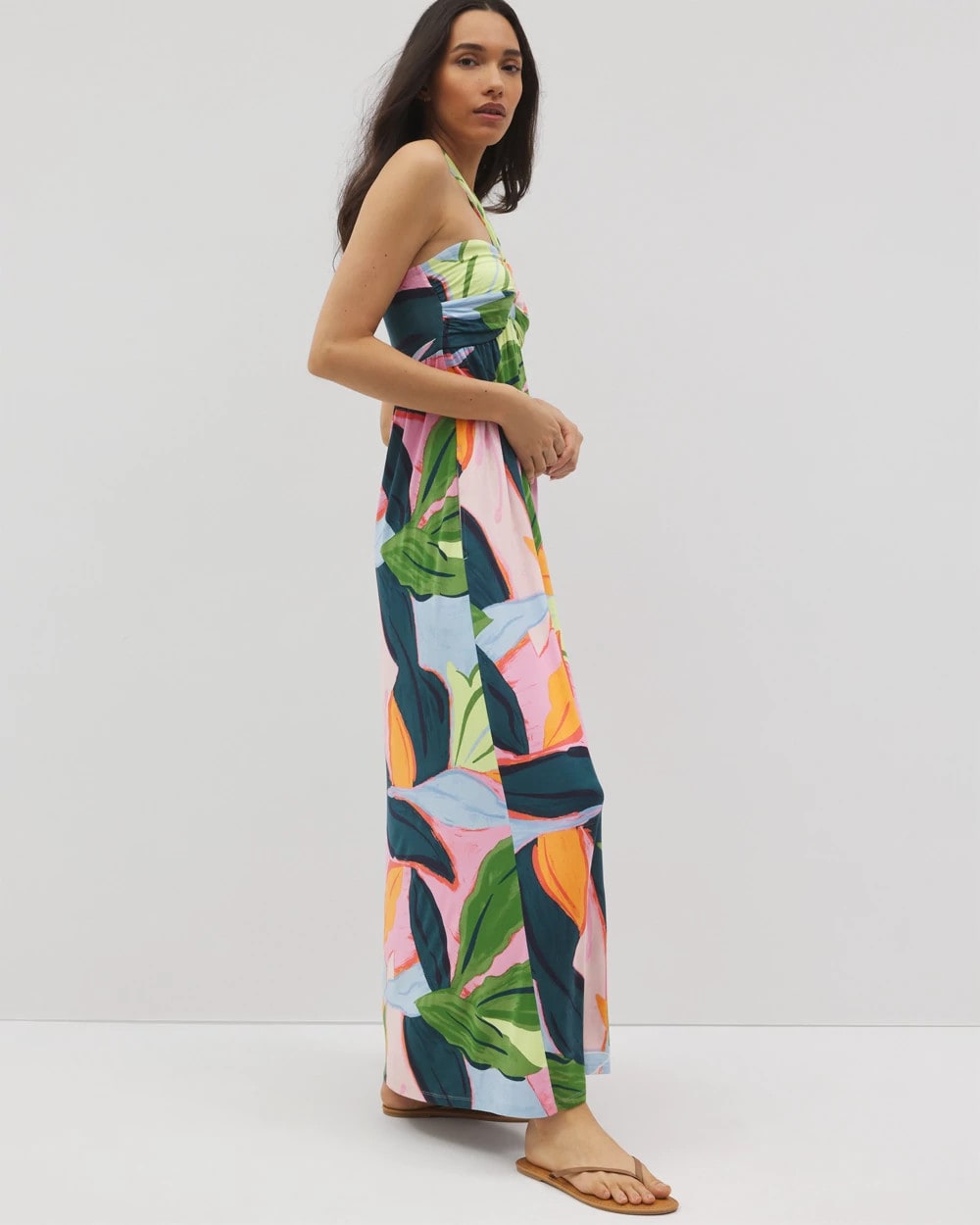 Retreat Maxi Bra Dress - FLIRTY FLORA DARK SEA | Soma outlet