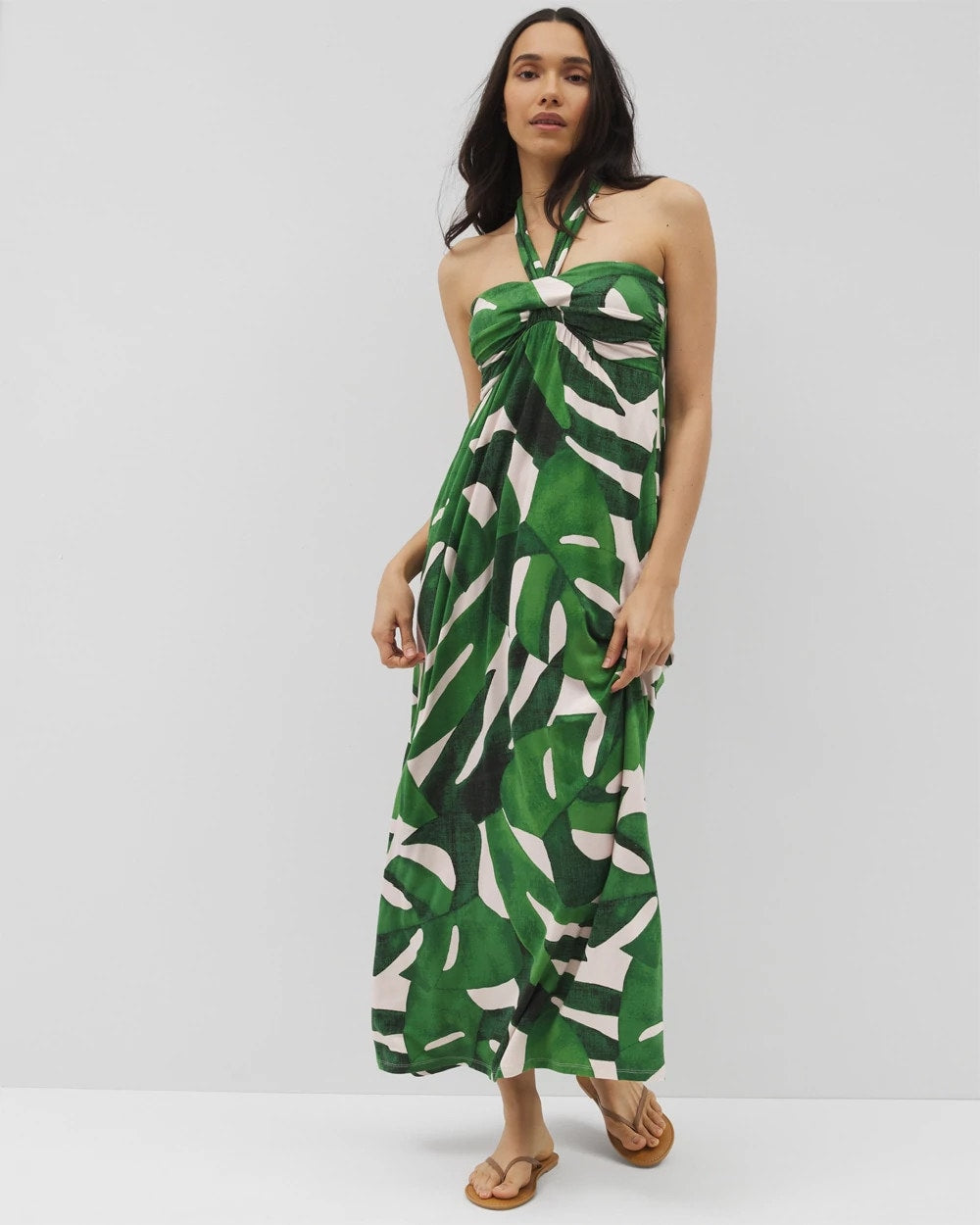 Retreat Maxi Bra Dress - TROPICAL BREEZE G PALM | Soma near me