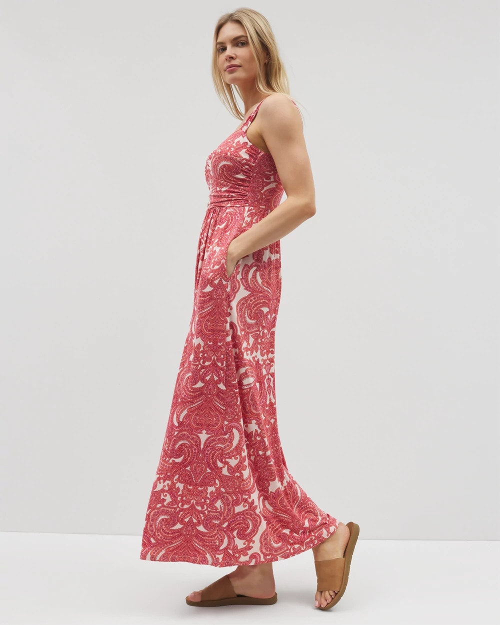 Bahia Maxi Bra Dress - SHOW OFF PAISLEY PEACH | Soma sale