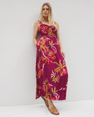 Bahia Maxi Bra Dress - SUNRISE FLORA RED BEAUTY | Soma discount